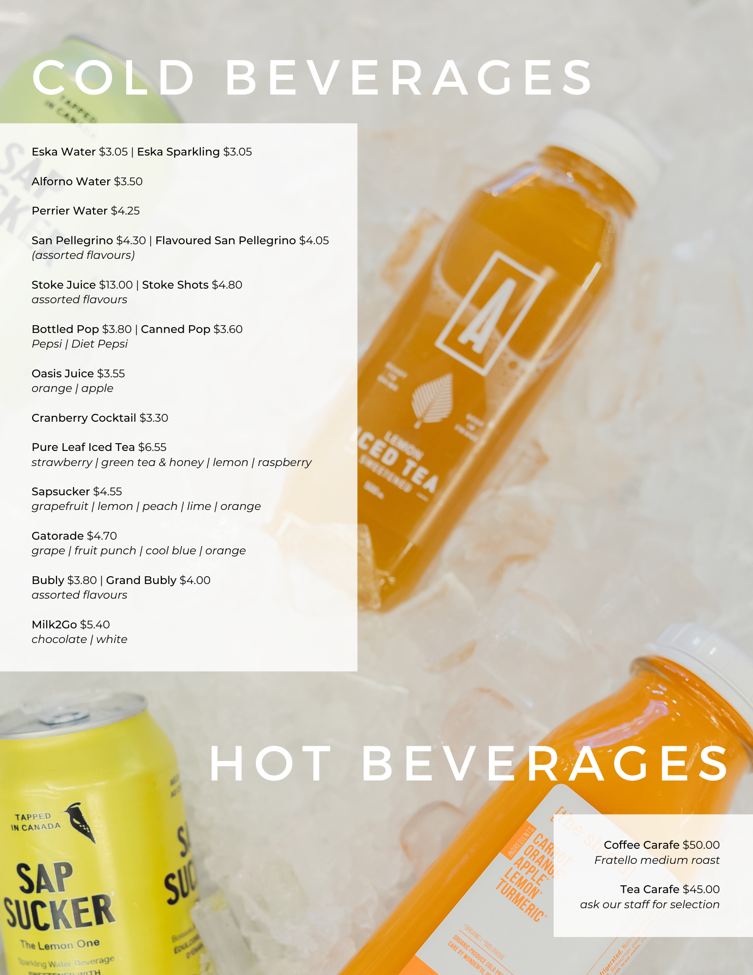 Cold and Hot Beverages